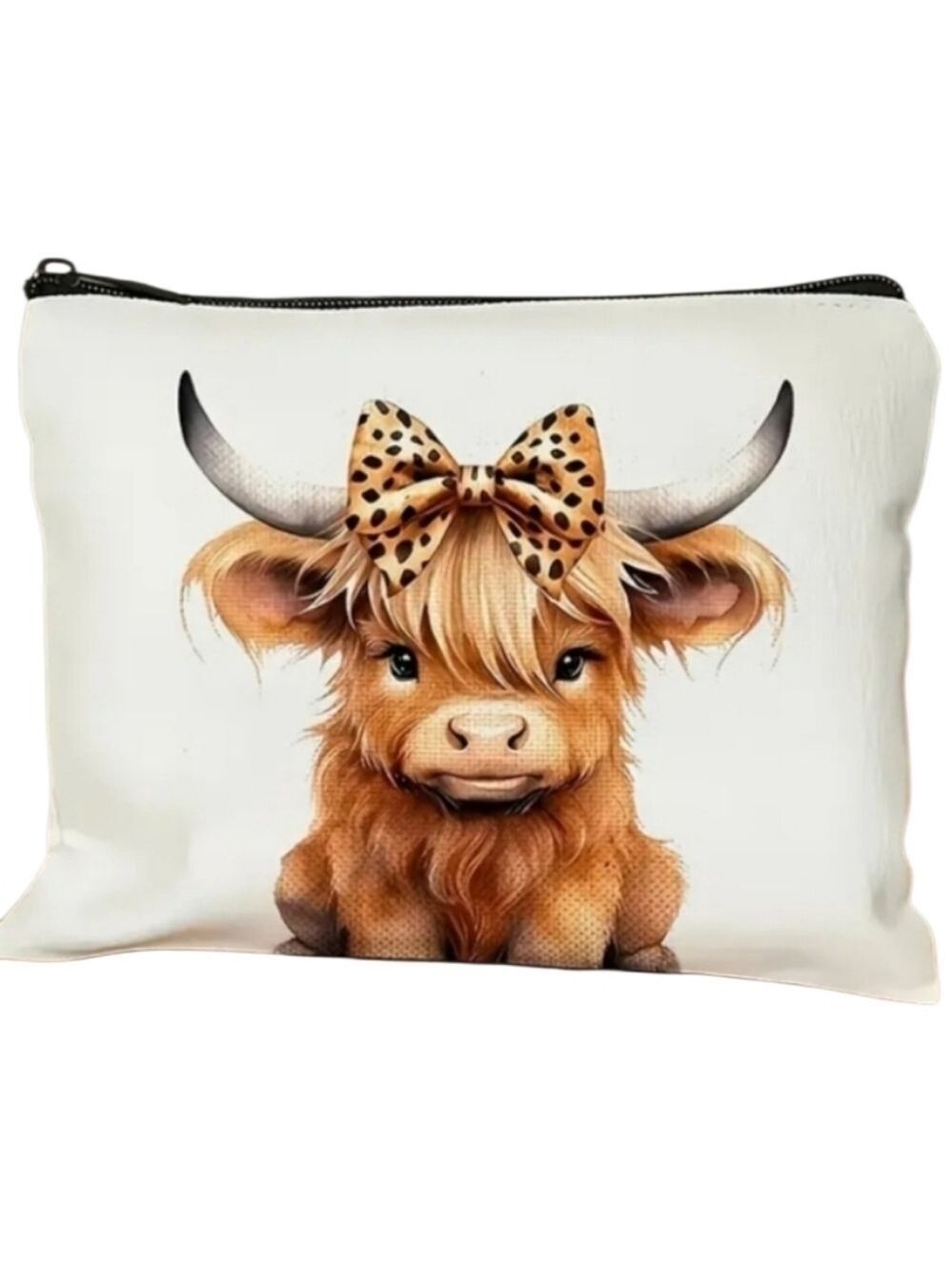 Cute Highland Cow Pouch with Bow